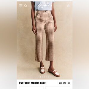 Pants Sezane Martin Vichy - Brand new with tags